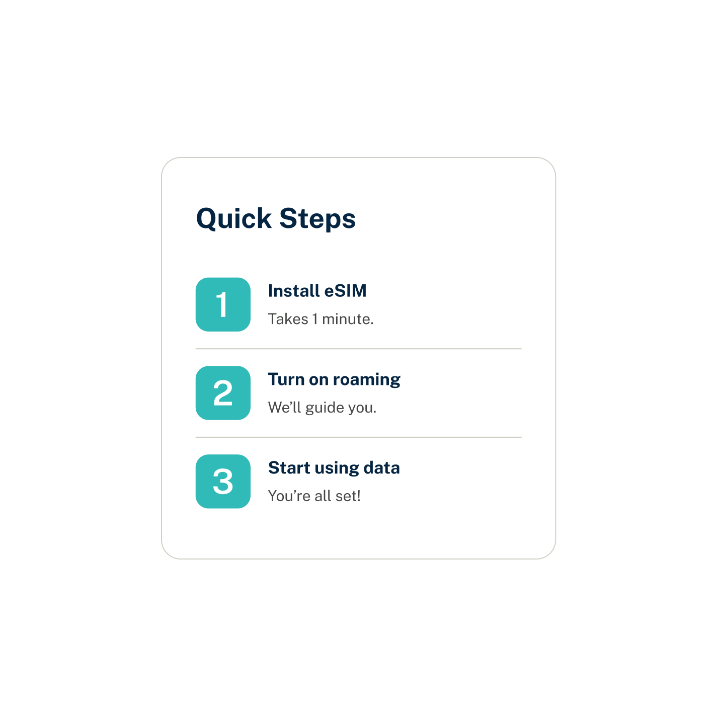 Quick steps for WalletRoam eSIM installation
